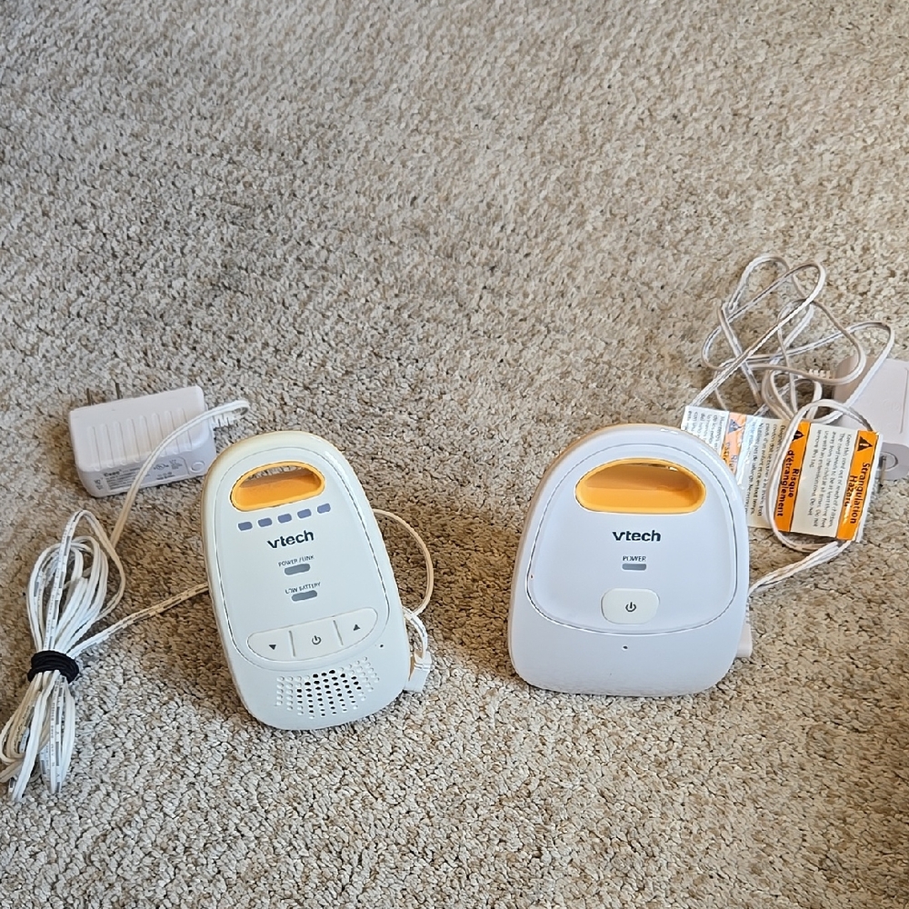 VTech White and Orange Baby Monitor Set